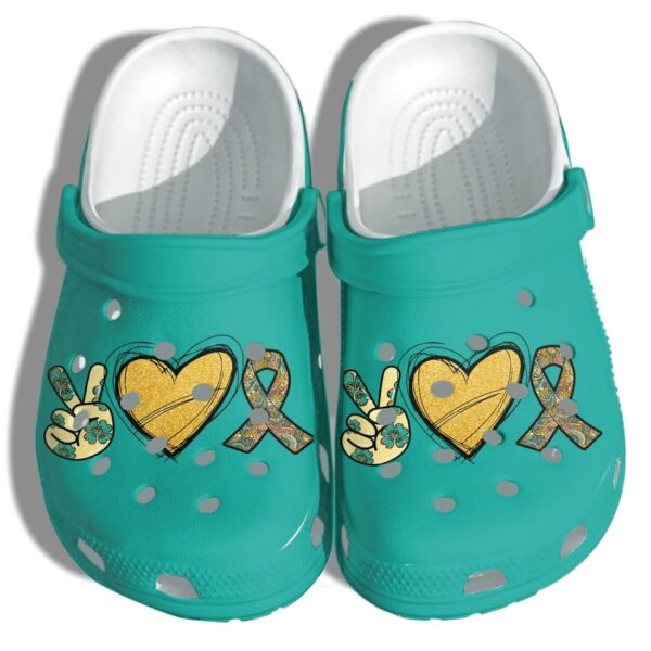 Peaces Hippie Love Shoes Crocs Clog  Hippie Cute Love Croc Shoes Gifts Daughter Girls